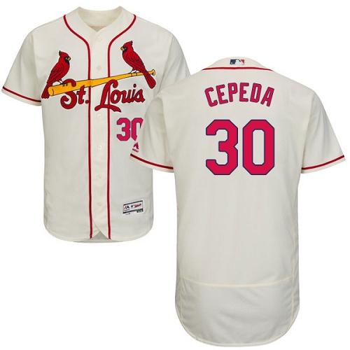Cardinals #30 Orlando Cepeda Cream Flexbase Authentic Collection Stitched MLB Jersey - Click Image to Close
